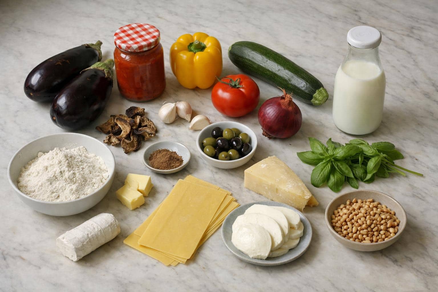 Maaltijd: Vegetarische Lasagne met Aubergine en Geitenkaas 2 Maaltijd: Vegetarische Lasagne met Aubergine en Geitenkaas - Afbeelding 2
